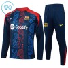 Barcelona Dziecięcy Treningowa 2024-25 Granatowy Kvarts-Dragkedja